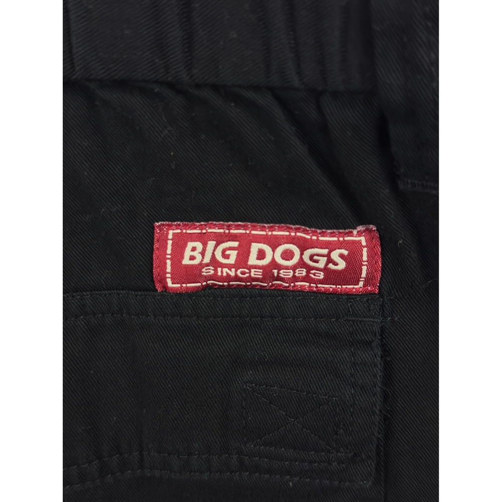 Big‎ Dogs Cargo Shorts Mens 44 Black Cotton Elastic Waist Casual Rugged - Picture 2 of 9